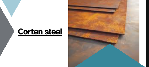 Corten steel plates with natural rusted surface finish for outdoor applications